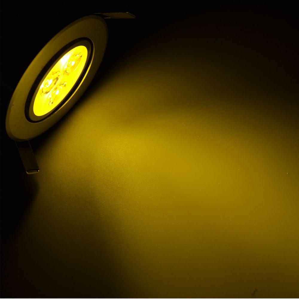 8 farben 6W LED Einbau Decke Downlight Ultra Helle Lampe AC 220V 110V mit Fahrer Unten Licht scheinwerfer für Heimat Hotel Dekor: Gelb / Beige