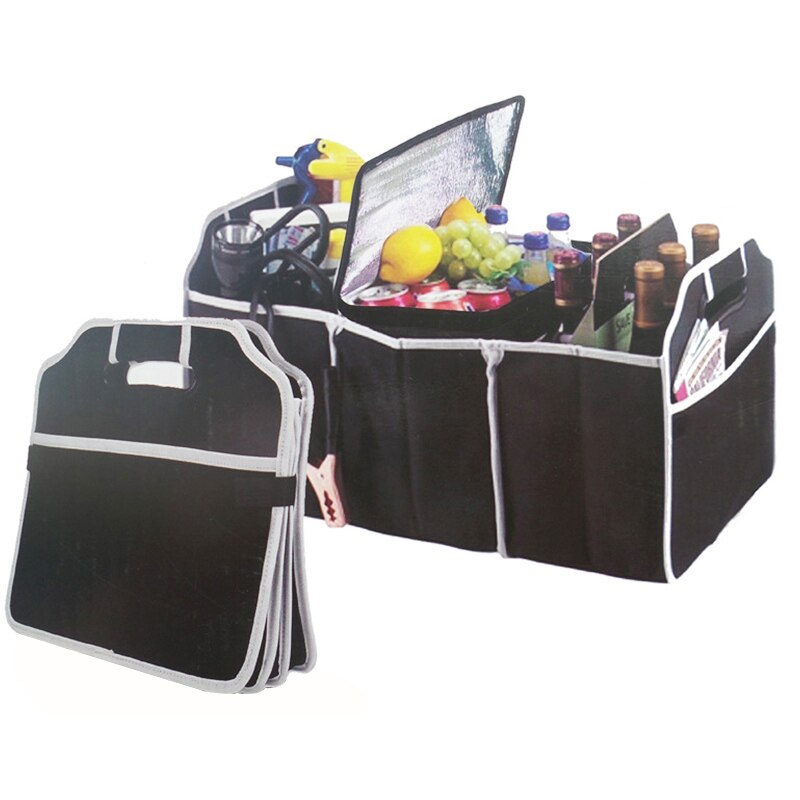 Storage Box Organizer Car Accessories Car Trunk Storage Box Extra Large Collapsible Organizer 3 Compartments Car Seat Organizer