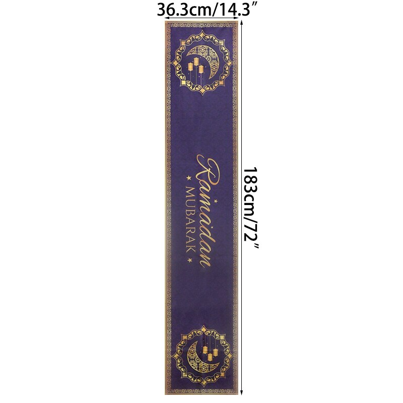 Eid Mubarak Tafelloper Tafelkleed Ramadan Kareem Eid Al-Fitr Decoratieve Tafelkleed Cover Voor Thuis Islamitische Mubarak Party decor: B13