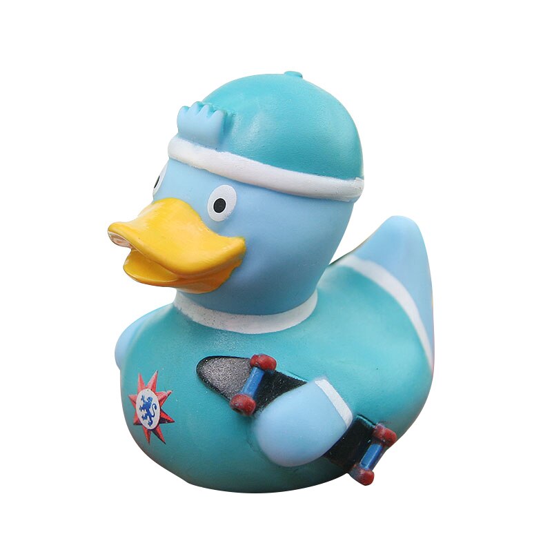 ESALINK 7.5CM Baby Bath Toys Rubber Duck Garland Girl Duck Baby Bath Tub Collection Home Party Decoration: YN080-1pcs