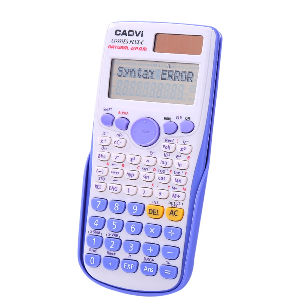 Portable Scientific Calculator Multifunction Counting Tool with Button Battery for Student School Office Stationery Supplies