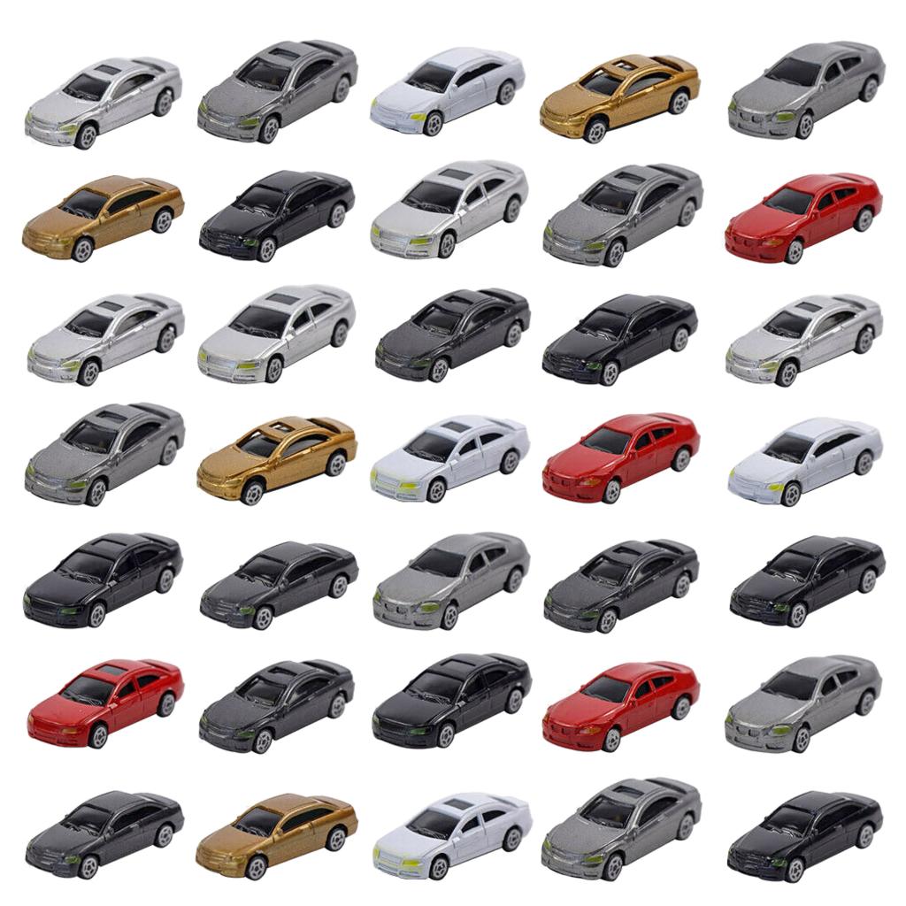 50Pieces HO Scale Model Car Toy 1/87 Building Train Scenery Train Scenery