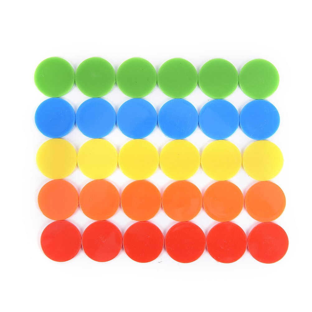 Plastic poker chips casino bingo markører token sjovt familieklub spil legetøj tilbehør 100x 24mm