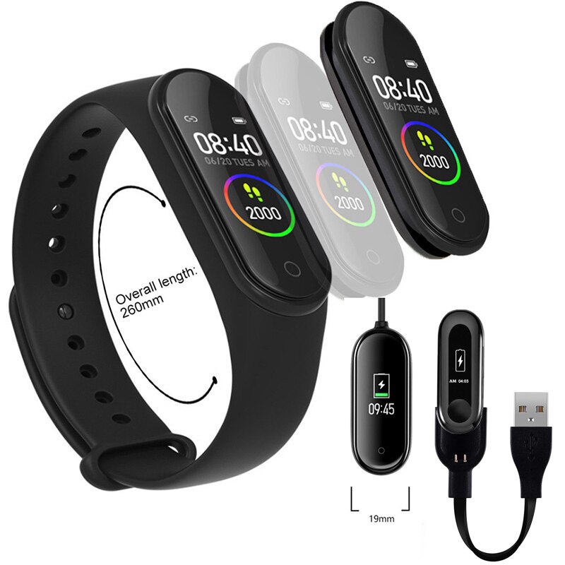 M4 Smart Band 4 Wirstband Hartslagmeter Bloeddruk Fitness Tracker Sport Armband Stappenteller Bluetooth Gezondheid Smartband