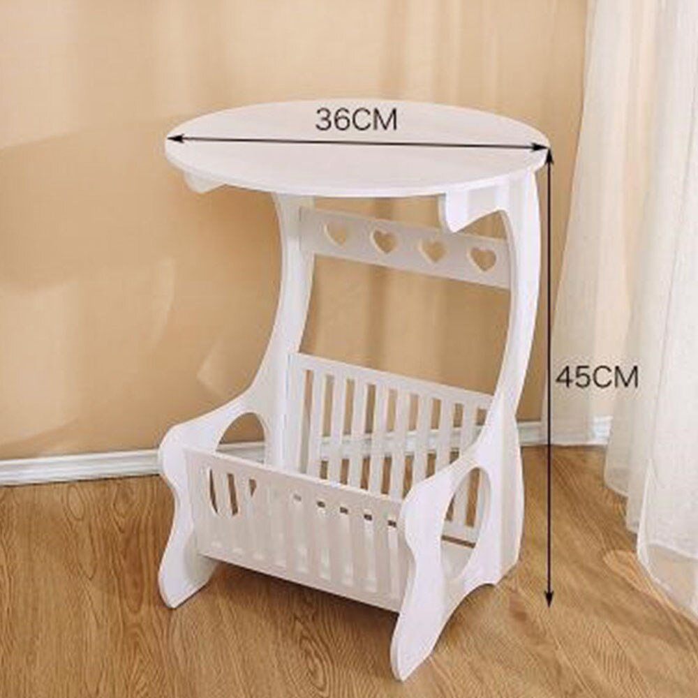 Multifunction Wooden Storage Shelf Coffee Desk Coffee Table Tea Table Desk Leisure Magazine Storage Rack Table Hollow Carved