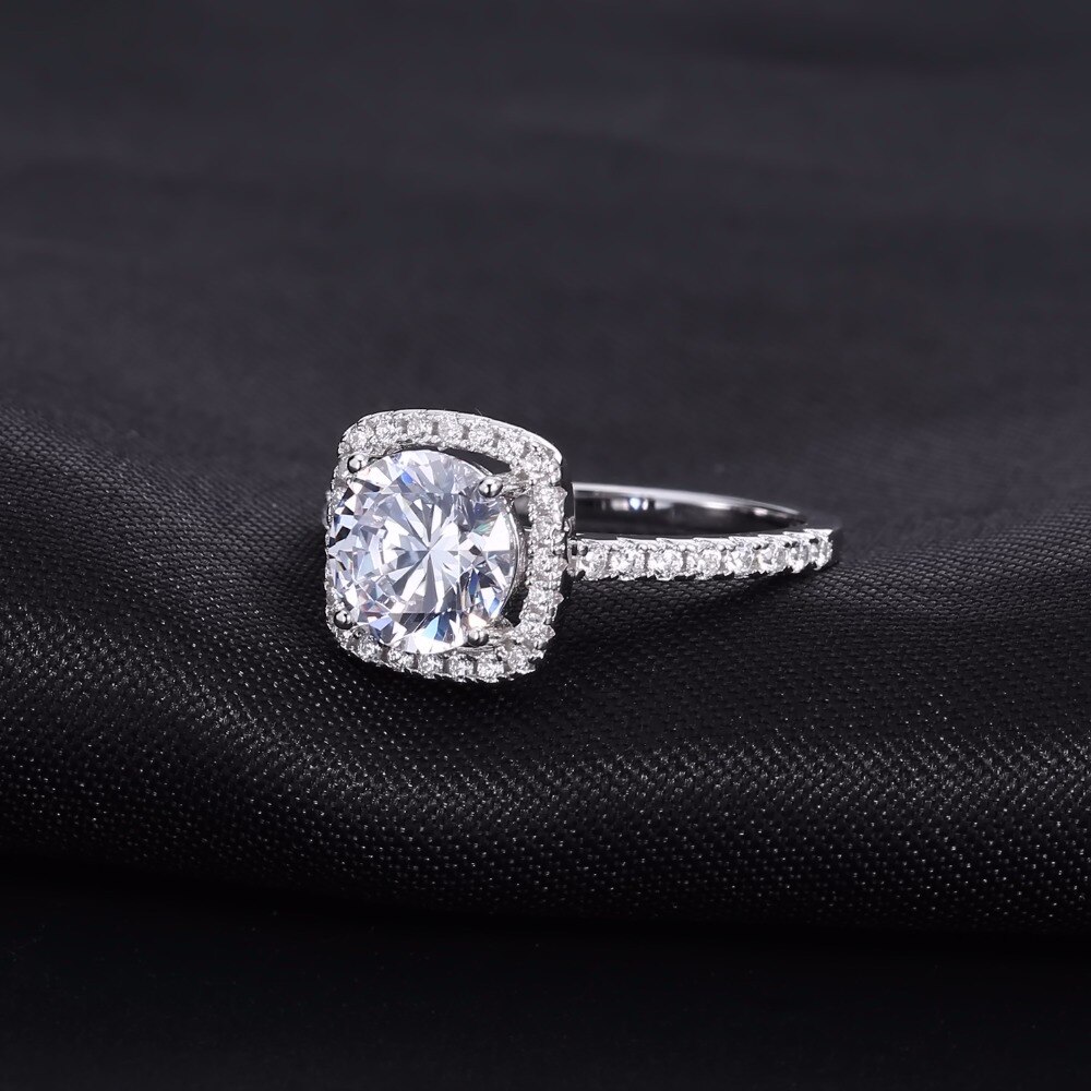 Gem's Ballet 2.57Ct Forever Love Anniversary Cubic Zirconia Finger Ring For Women Genuine 925 Sterling Silver Valentine