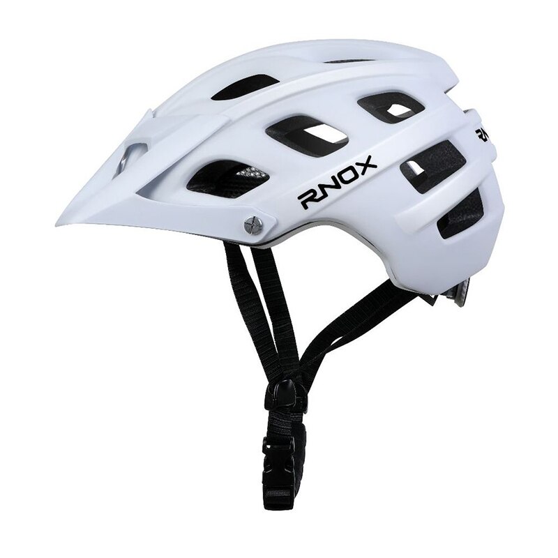 RNOX-casco de ciclismo ligero para hombre y mujer, gorra de seguridad transpirable en molde, para deportes al aire libre, equipo de bicicleta de montaña y carretera: white