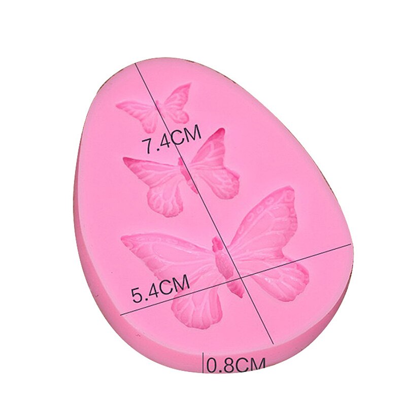 3 Holte Vlinder Siliconen Mal Fondant Cake Chocolade Diy Bakvorm Bakken Tool Cookies Gebak Mold Voor Cake SP99