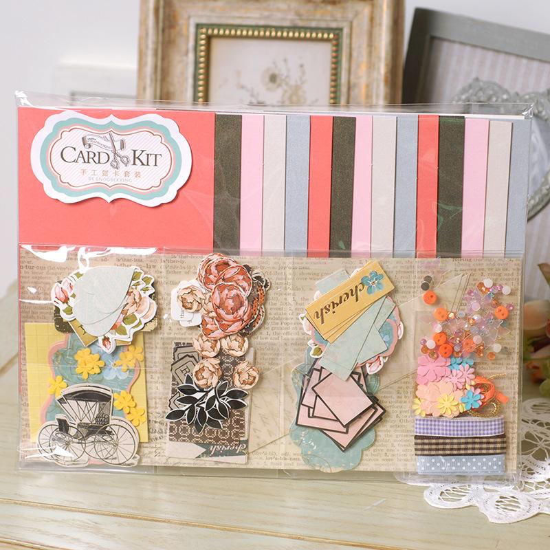 1 Set Of Handmade Material Pack Diy Handmade Greeting Card Making Supplies Kit Handmade Material Pack
