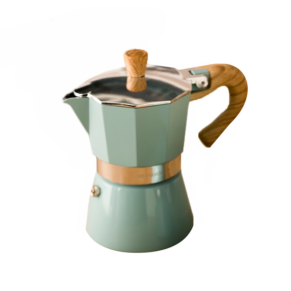 Aluminium italiensk moka espresso kaffemaskine percolator komfur top pot 150/300ml køkkenredskaber komfur kaffemaskine: 300ml