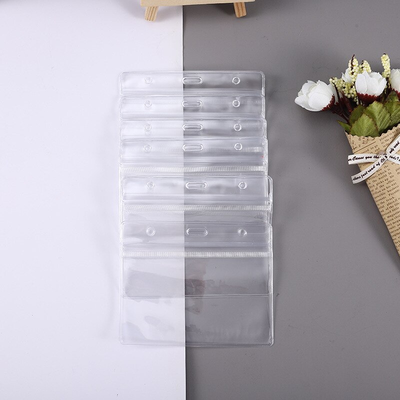 1 sztuk wodoodporna przezroczysta karta pcv pokrywa kobiety saszetka męska na karty Obudowa, aby chronić karty kredytowe bankowa karta identyfikacyjna rękaw