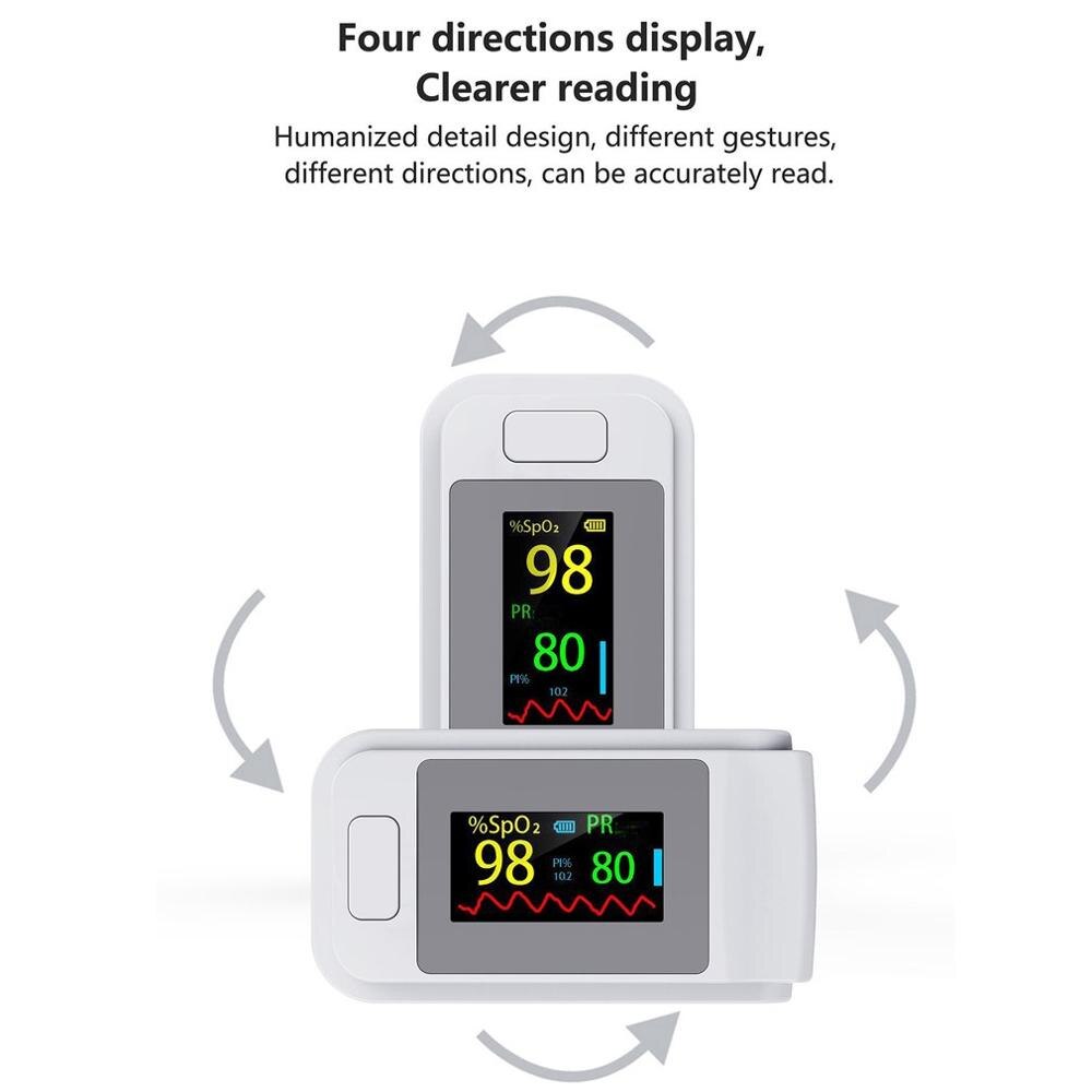 SO911 Finger Oximeter Portable Pulse Oximeter Heart Rate Monitor with LED Alarm Screen Measure SpO2 PR and PI