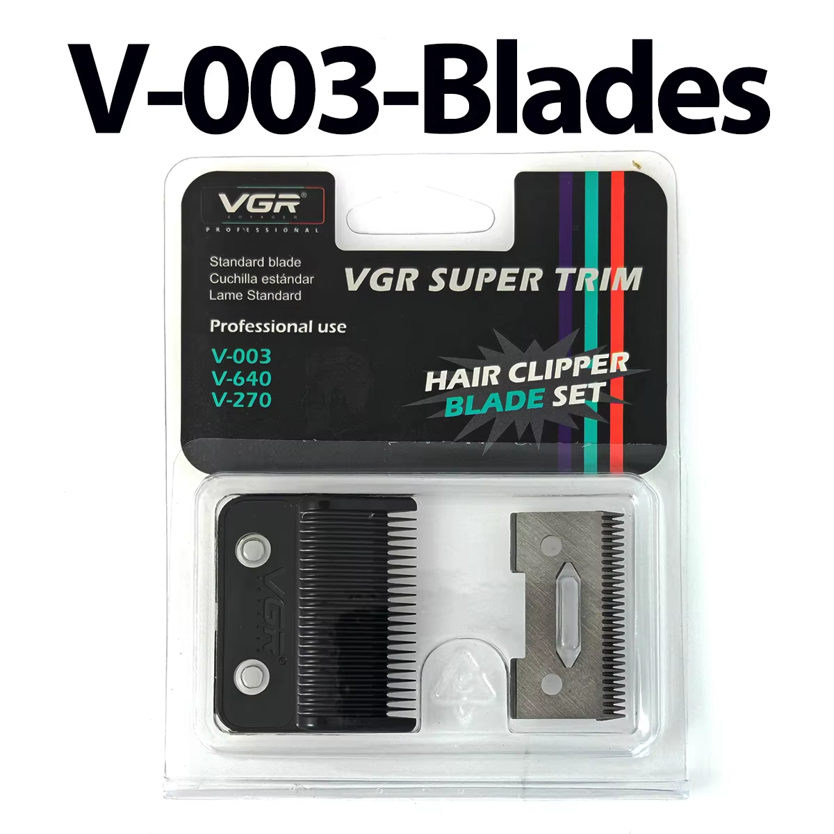 VGR V003 Original DLC FADE Blade V640 V270 Hair Clipper Blade Trimmer Replacement Cutter Head Barber Accessories: Red
