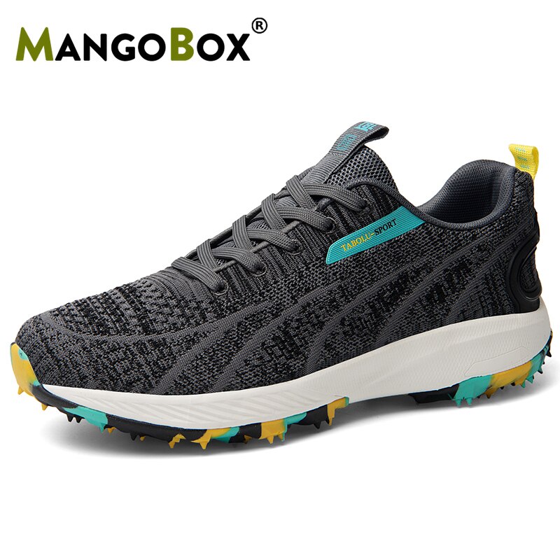 Andningsbara golfskor man sport sneakers för golf promenader träningsdubbar antislip golfstövlar för män atletisk gräsmatta