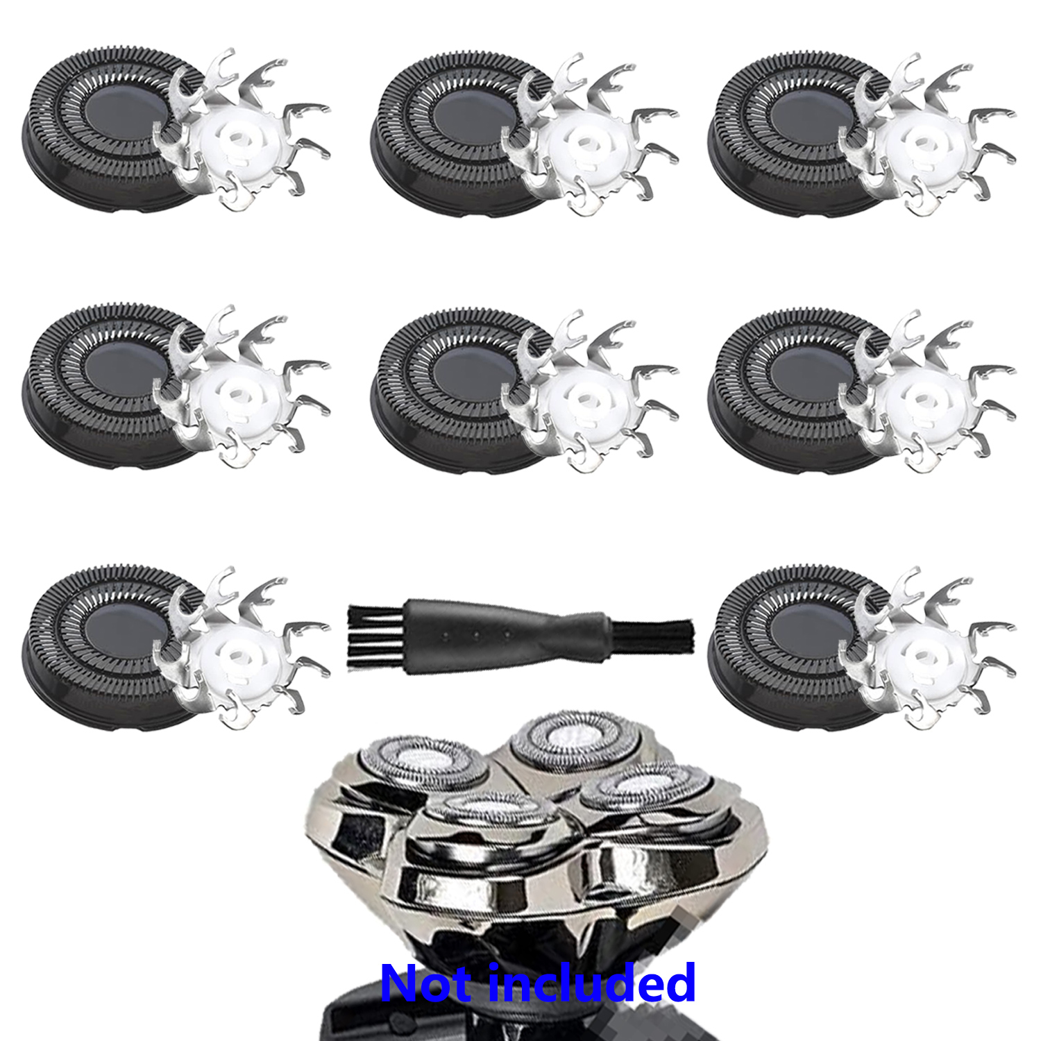 Head Shaver replacement Blades for SKULL SHAVER Pitbull Carver PRO 4 Head Electric Razor Replacement head: Blue
