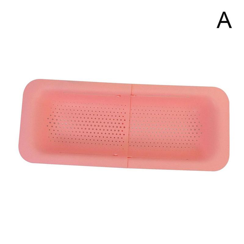 Colador de silicona para escurrir frutas y verduras, colador, escurridor, accesorios de cocina, colador para lavar, 1 unidad, I6n0: Orange