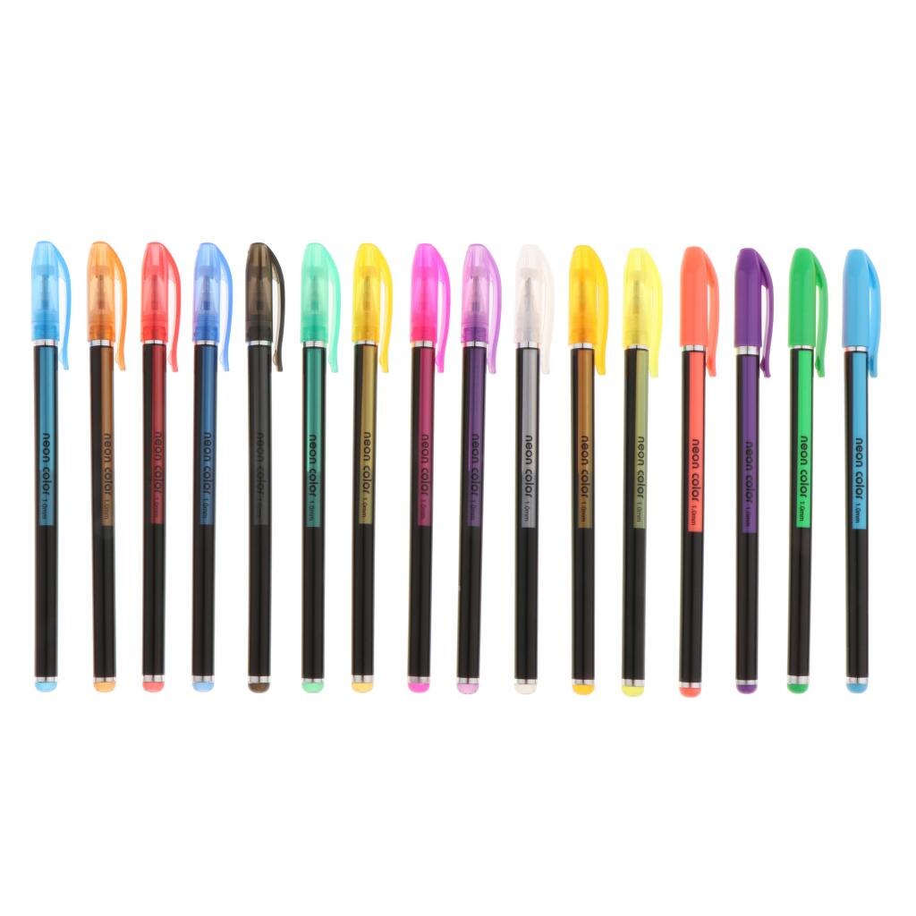 Assorted Marker Pen Highlighter Premium Painting Drawing Card Makers DIY Pen: 16 Colors