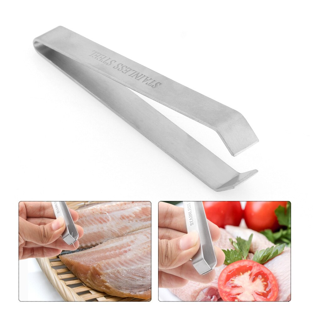 Seafood Tool Tweezer Stainless Steel Fish Bone Tweezers Remover Pincer Puller Tongs Pick-Up Kitchen Pick-Up Crafts