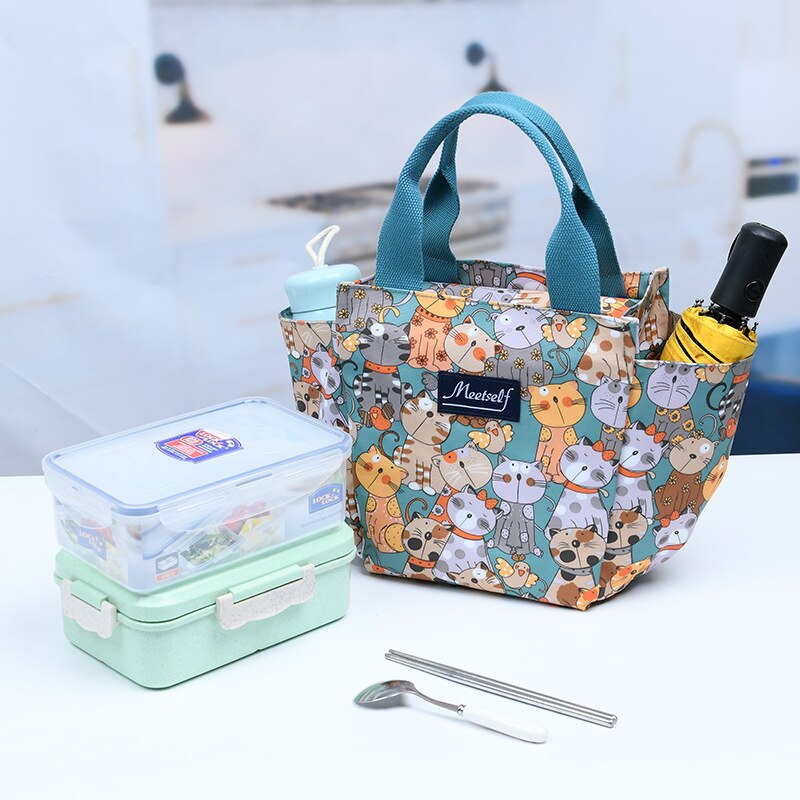 Przenośna torba na Lunch torebka termiczna na żywność dla biura wodoodporna torba dziecięca Bento Cooler Camping piknik na owoce