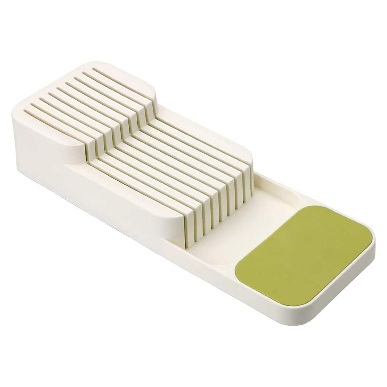 Knife Block Organizer - 2-Tier In-Drawer Steak Knife Insert Holder Bestek Organizer Keukenmessen Bestek Organisator Accessoires: White