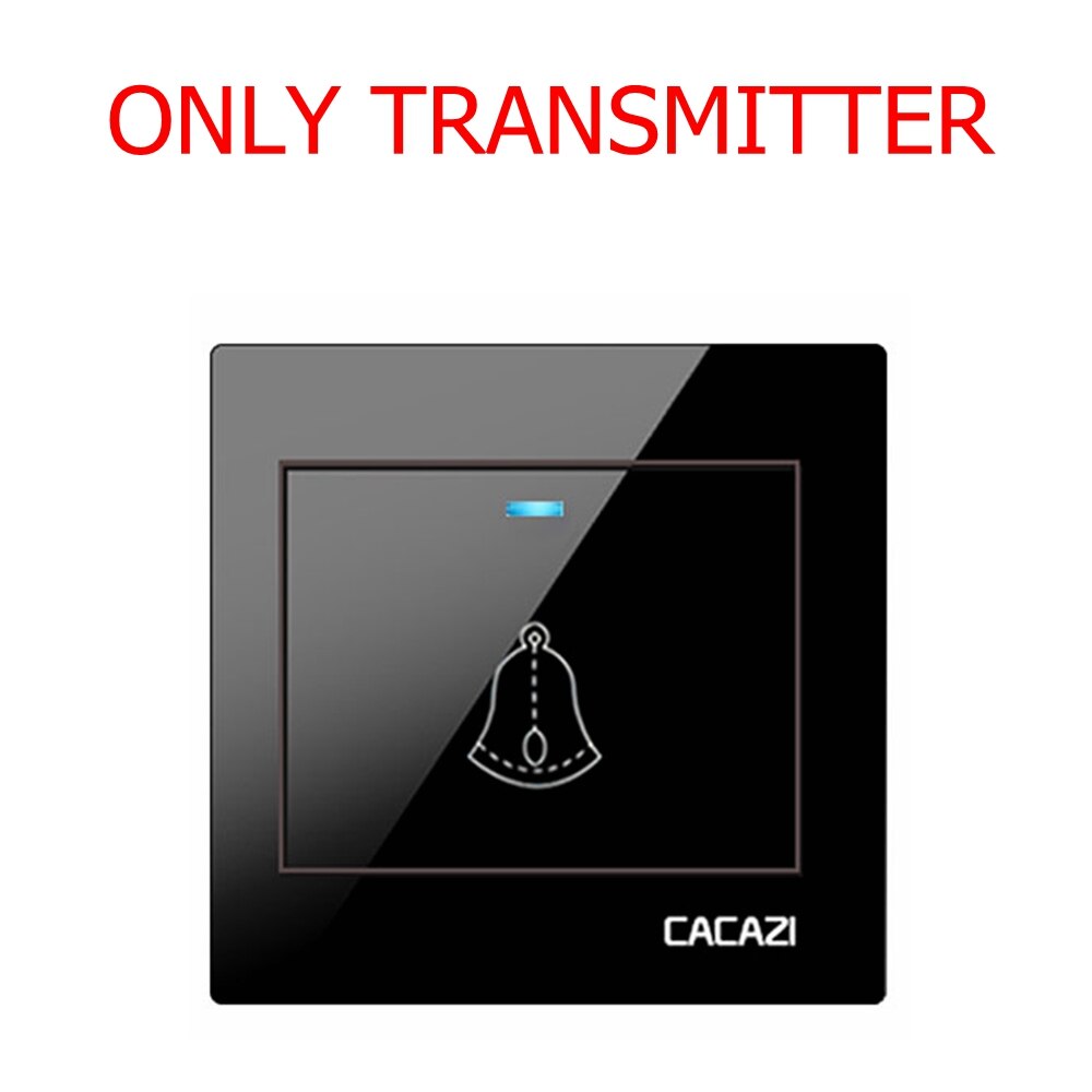 CACAZI Wireless Doorbell Waterproof 60 chimes 5 Volume Home Cordless Door Ring Bell 220V US EU UK Plug 1 2 Button 1 2 3 Receiver