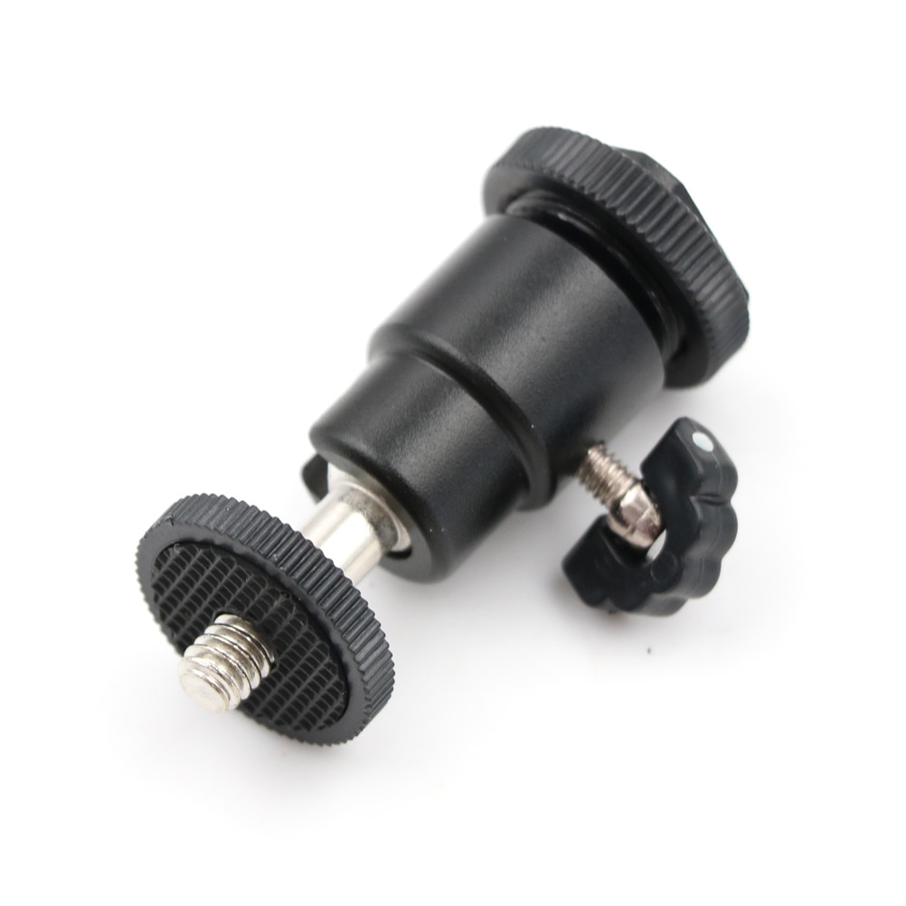 Mini Kamera Wiege Stativ Ball Kopf LED Licht Blitz Halterung Halfter Halterung 1/4 Zoll Heißer Schuh Adapter Mit Schloss