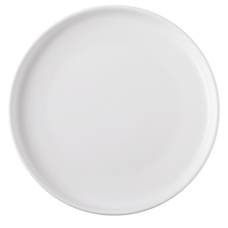 Original Nordic Ceramic food dish plate household pottery dish salad platter dish dinnerware Simple Easy To Clean: White / 6 Inches