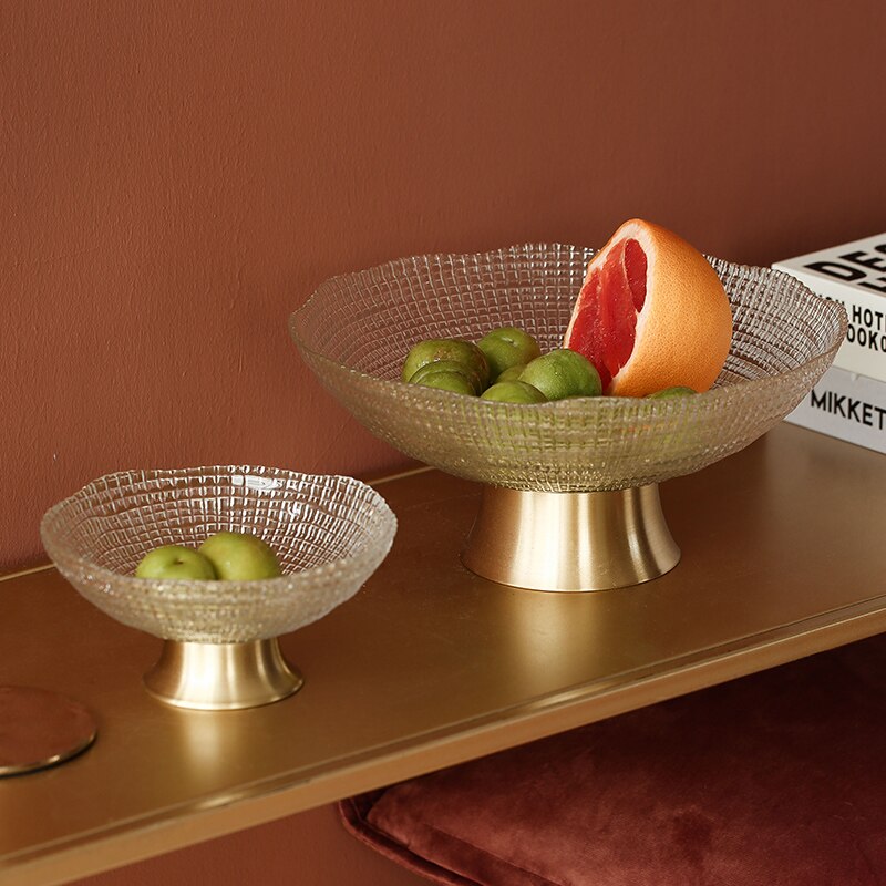 Lys luksus stil frugtplade flot te bord glas tørret frugt bakke ingen fading ingen lugt online rød personlighed h