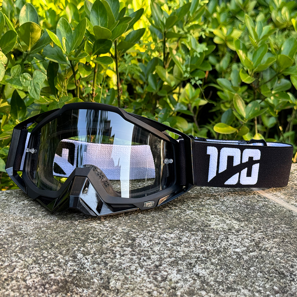 Motocrossglasögon motorcykelglasögon mask vindtät uv-skydd utomhus mtb klättring cykling sport skoter skidglasögon: Champagne