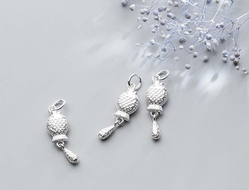 925 Sterling Silver Fish Kwastje Charms Vrouwen Ketting Dangle Oorbellen Hangers Diy Sieraden Maken Zilveren Decoratie