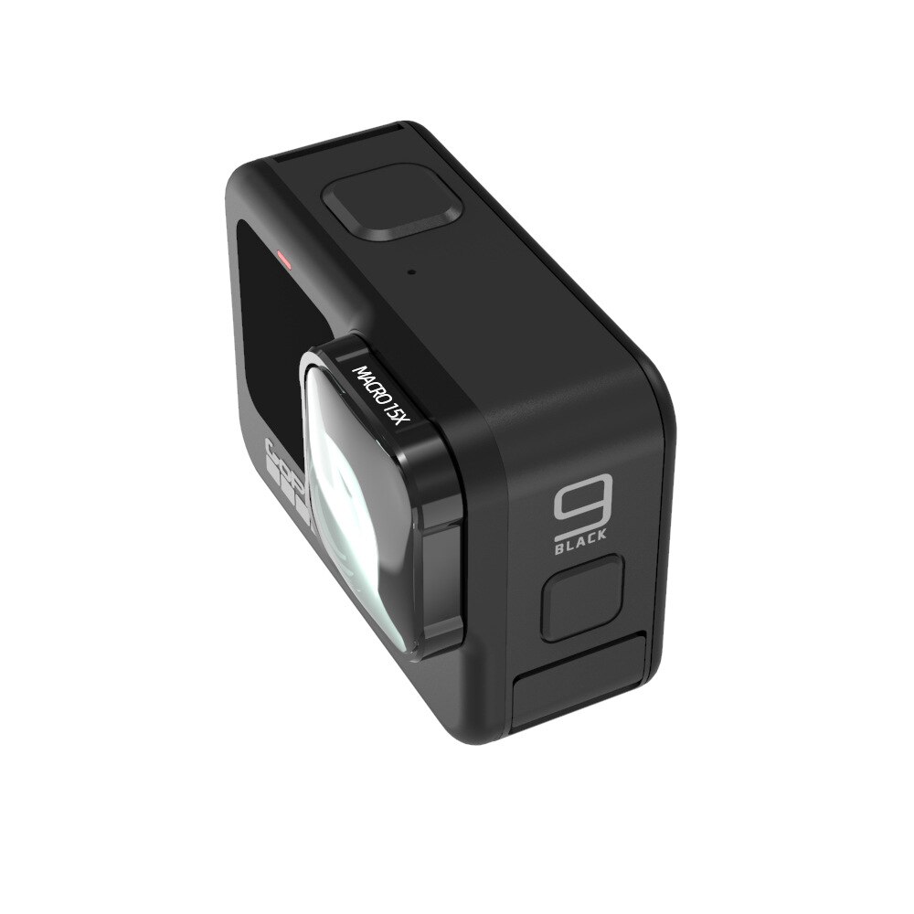 Pour GoPro Hero 9 10, accessoires noirs, filtre 180 °, Macro Fisheye 15X, lentille plan, couvercle de protection