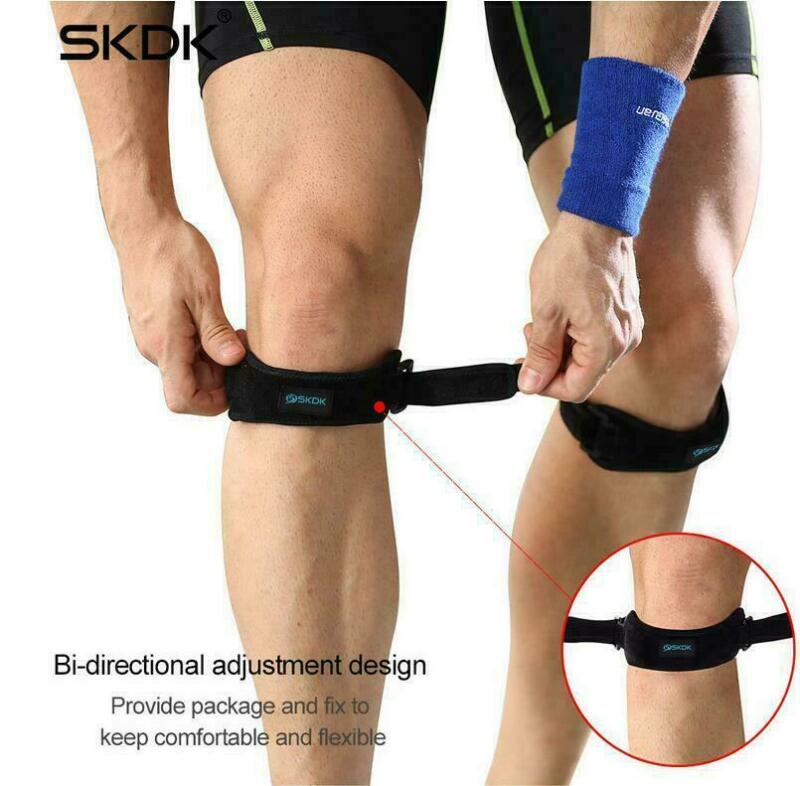 Justerbar patellasene magnetisk neopren sport knæremme patella støtte skinne knæ bælte støtte lukning elastiske bånd