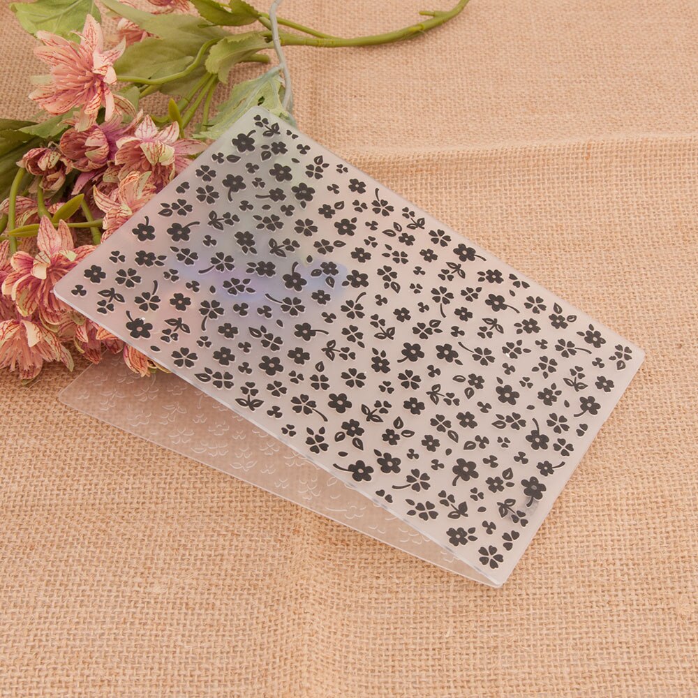 Floret Flower Embossing Folders Plastic Bump Scrapbooking DIY Template Fondant Indentation Cake Photo Album Card Make