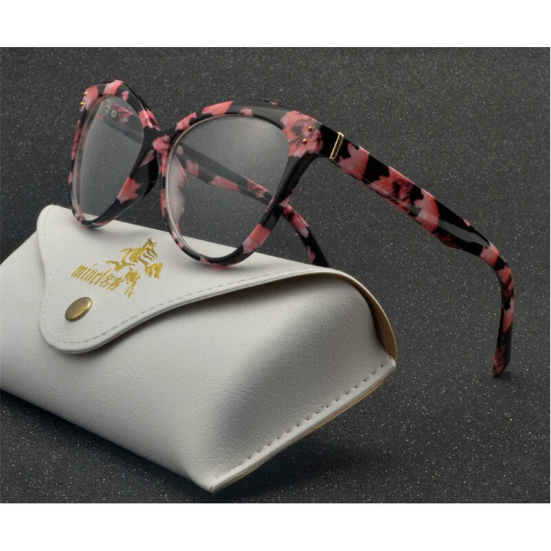 women's transition sunglasses color changing glasses female retro myopia optical glasses finished glasses NX: flower-300