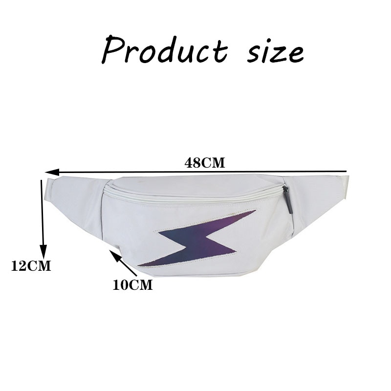 Mænd canvas brysttaske unisex afslappet taljetaske reflekterende hip hop fanny pack dreng vandtæt taljetaske til mænd street style mandlige
