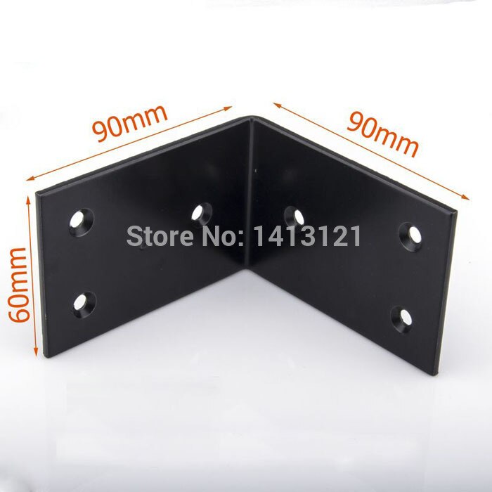 L black metal corner bracket iron furniture fitting thicken Connector hardware DIY part Reinforcement household