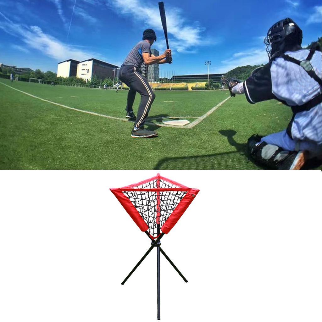 Baseball Softball Practice Hitting Pitching Nets Baseball Softball Ball Caddy Portable Hitting Practice Ball Rack with Tote Bag