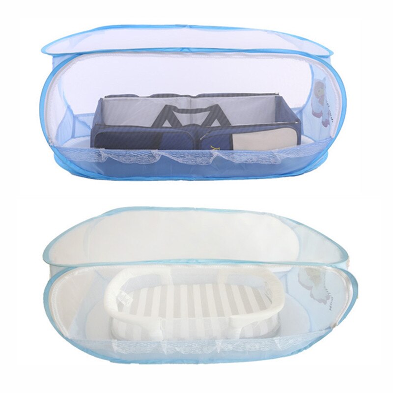 Mosquitera para bebé, cuna plegable, cama l, rosa, mosquitera para bebé, red de una sola puerta para cuna