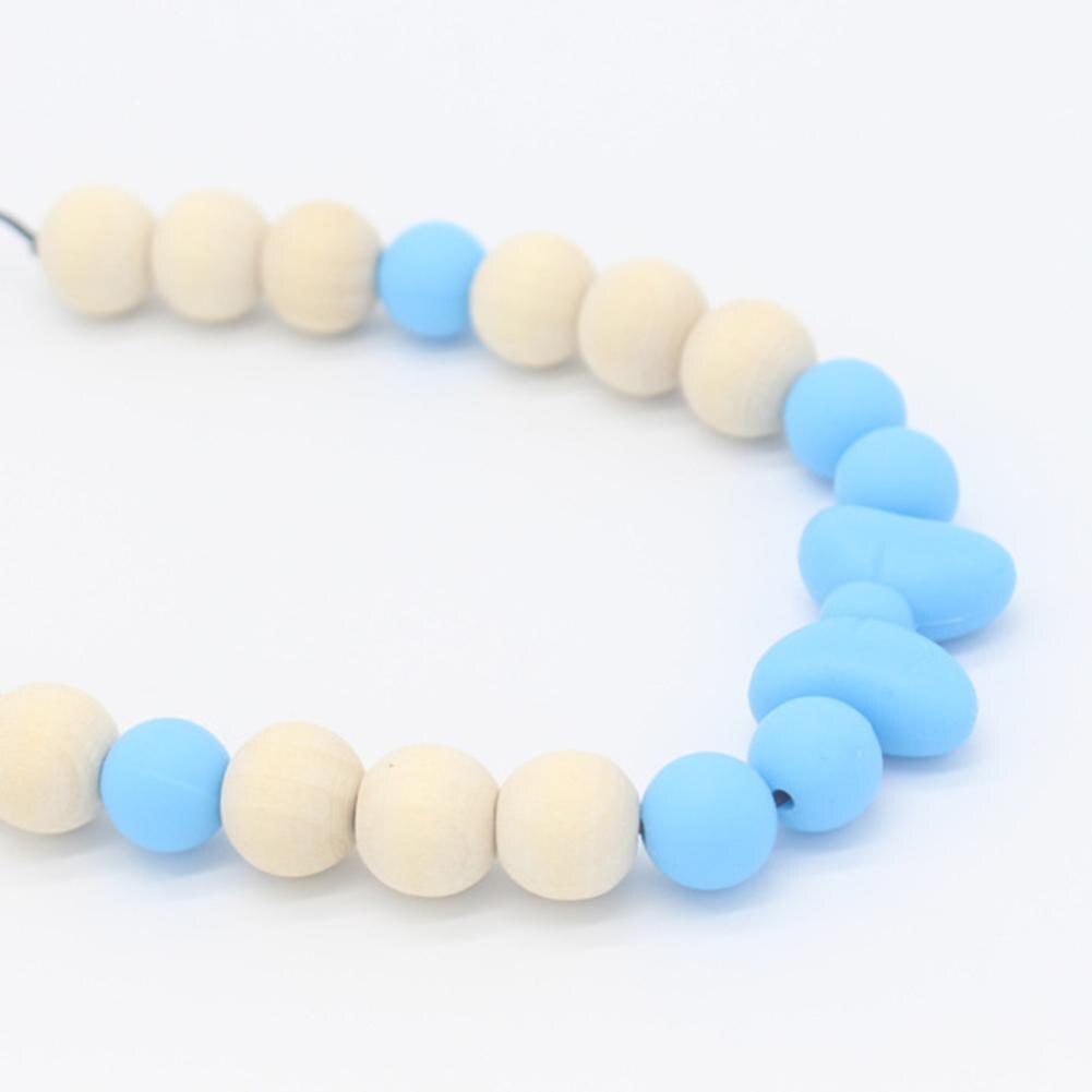 Baby Siliconen Strik Ronde Bead Charm Bijtring Ketting Verpleging Kinderziektes Speelgoed