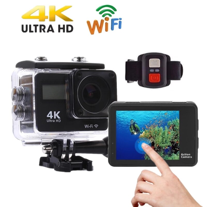 Touch Screen WiFi Action Camera 4K Ultra HD 30fps Waterproof DV With Remote Helmet Video Recording Cameras Outdoor Sports Cam