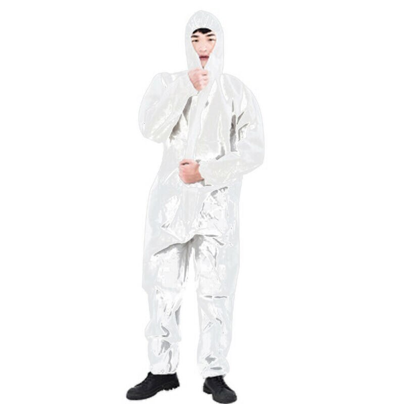 Vita engångsoveraller skyddskläder målare overaller kostym hazmat kostym skyddskläder labbrockar xl -3xl