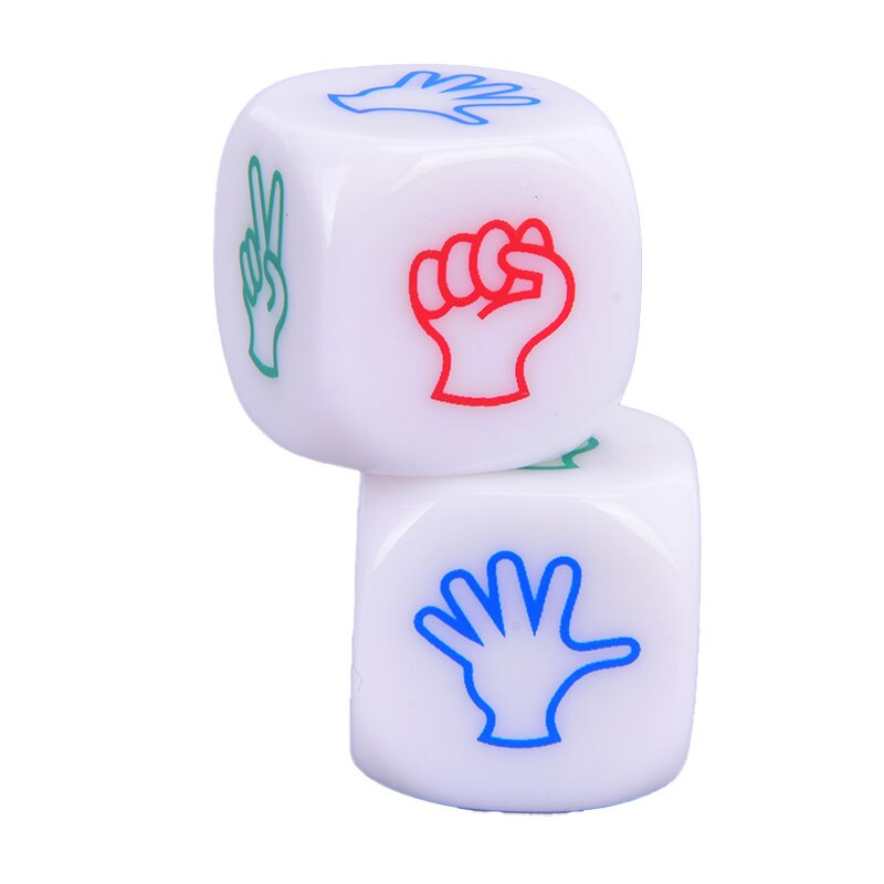2Pcs Dice Games Toy Finger-guessing Game Dice Rock Paper Scissors Game
