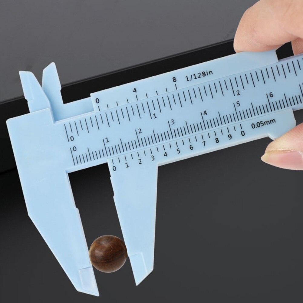 80mm Plastic Sliding Double Scale Vernier Caliper Ruler Antique Micrometer Depth Diameter Measuring Tool Mini Ruler DIY Model