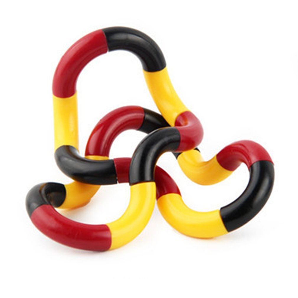 1pz Variabile Corda Attorcigliata Plastica Neutro Cerchio Intrecciato Spago Giocattoli per Bambini di Età di Sfiato di Decompressione Giocattolo Tocco! Tocco! Tocco!: nero giallo