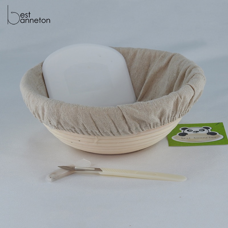 Best banneton 9 Inch Banneton Proofing Basket Set - for and Home Bakers Bowl Scraper and lam Brotform Cloth Liner