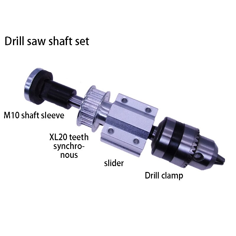 Diy Woodworking Cutting Grinding Spindle Trimming Belt B12 Drill Chuck Set Small Lathe Accessories for Table Saw