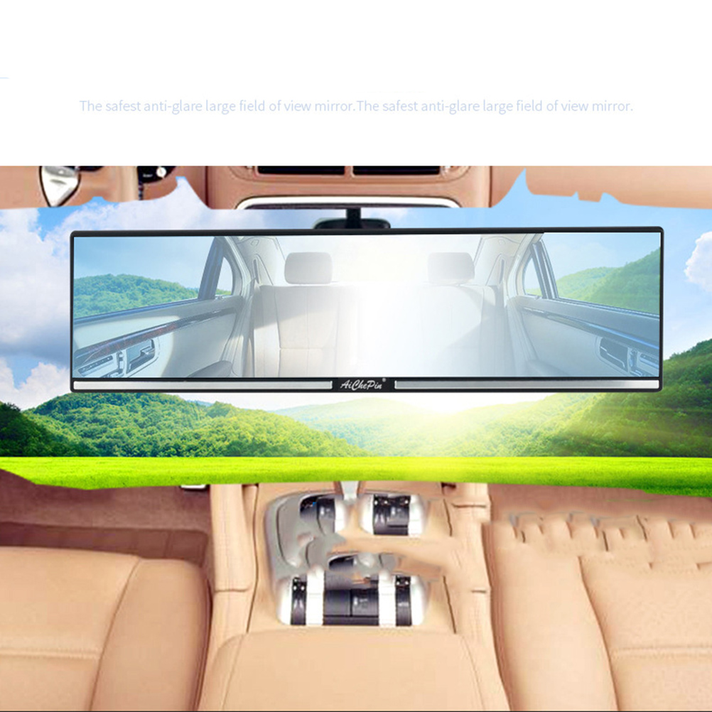 1Pcs Anti-glare Anti-dazzling Universal Car Rear View Mirror Blue Glass Large Vision Interior Rearview Mirror A30