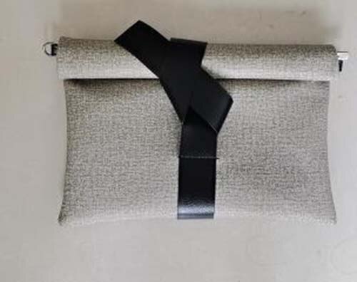 Highreal Vrouwen Dag Koppelingen Boog Lederen Crossbody Messenger Bags Dames Envelop Avond Tote Party Handtassen: GRAY