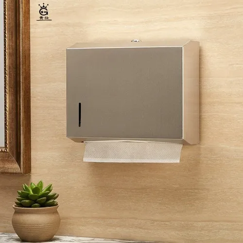 Metalen Wand Tissue Houder Badkamer Tissue Box Handdoek Dispenser Waterdichte Keuken Toiletpapier Opslag Goud Roestvrij Staal Cadeau: Rood