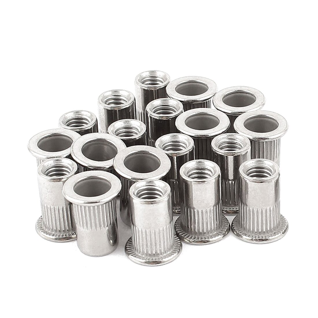 20 Pcs 304 Stainless Steel Rivet Nut Rivnut Insert Nutsert M6x15mm